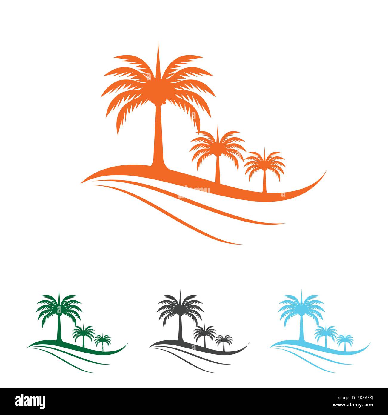 Date palm tree oasis Stock Vector Images - Alamy