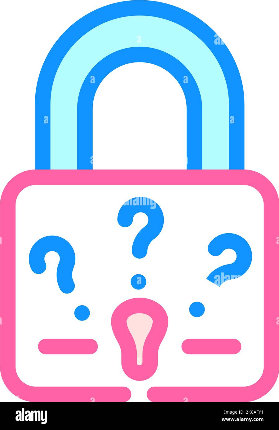 secret padlock color icon vector illustration Stock Vector Image & Art ...