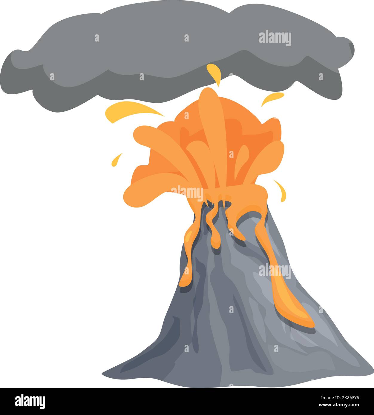 Volcano Explosion Icon Cartoon Vector Volcanic Eruption Lava Magma Stock Vector Image And Art 5007