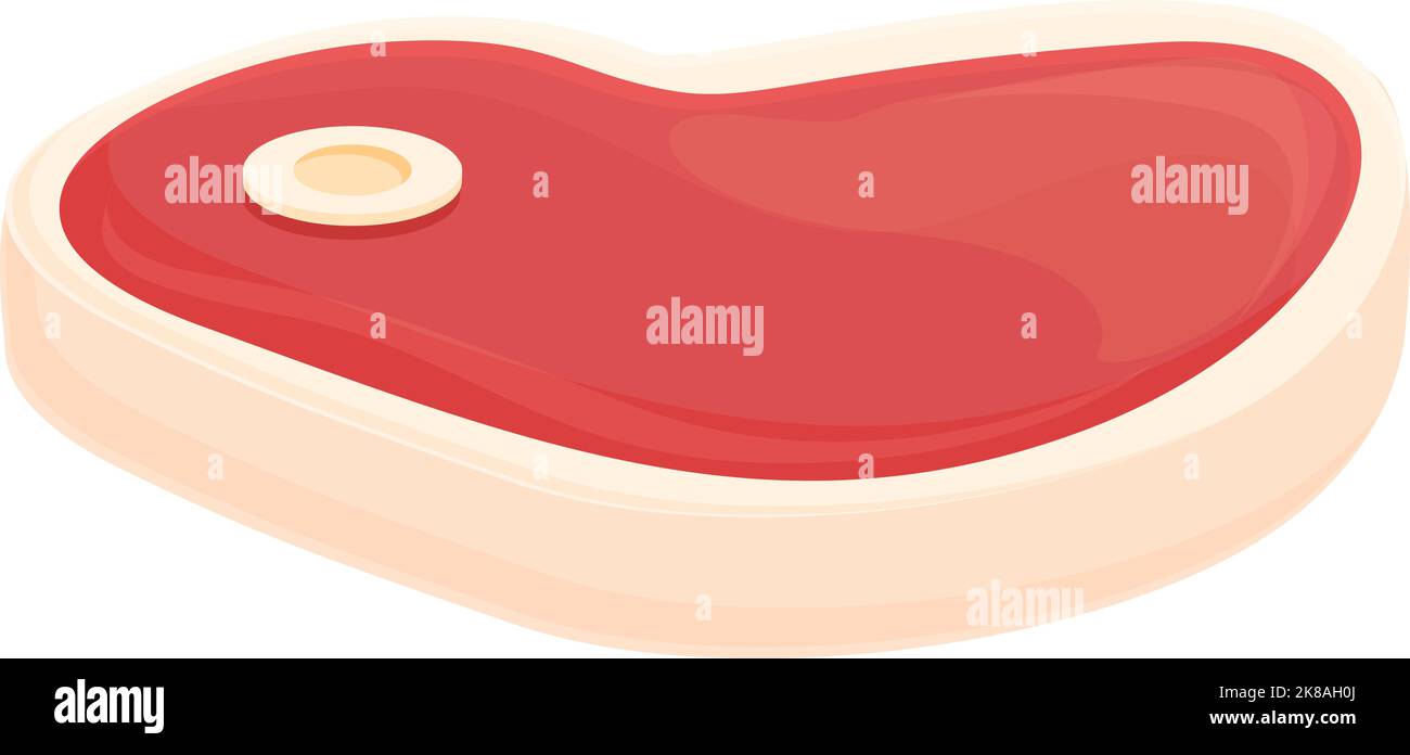 Beef steak icon cartoon vector. Meat food. Raw ham Stock Vector Image ...