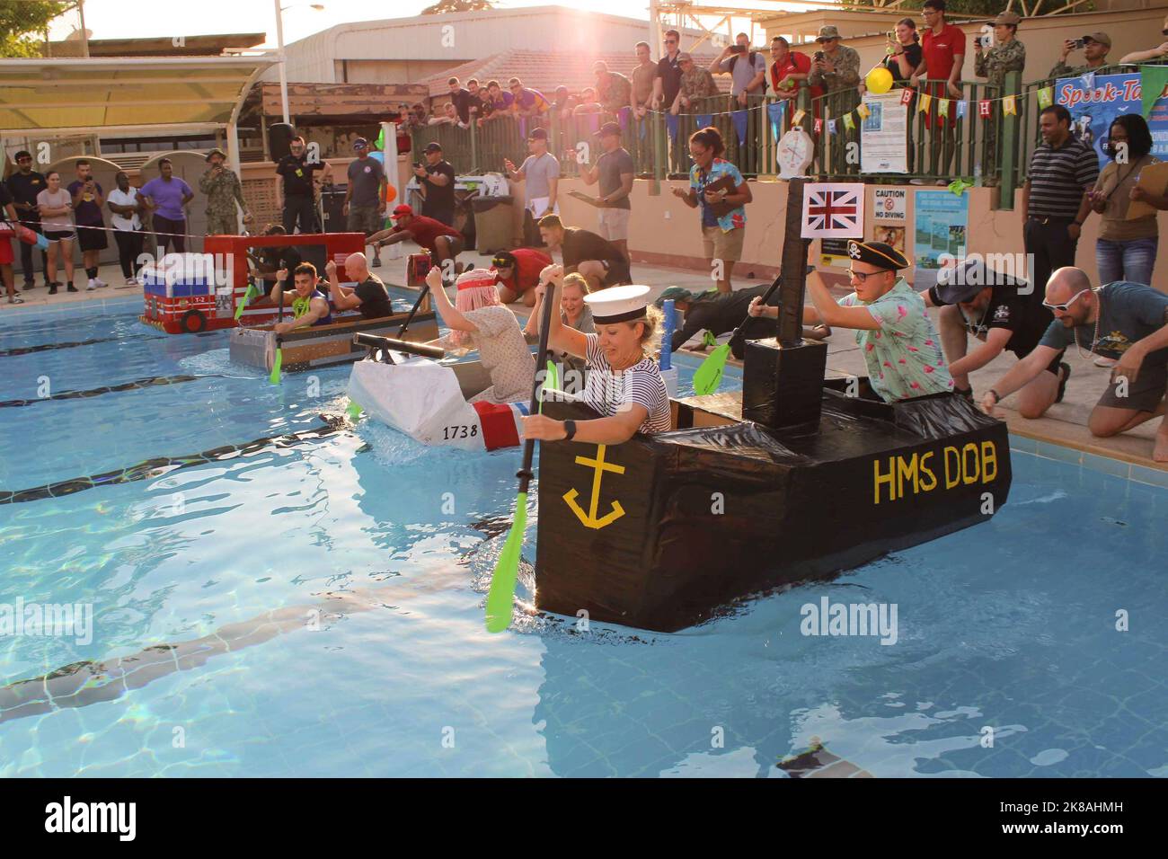 14 competed in the first Water Carnival cardboard boat races, Local