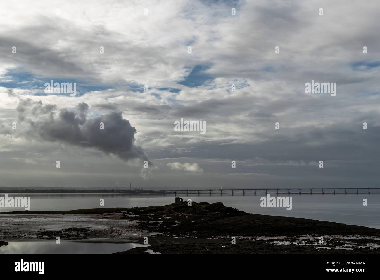 The River Severn at Beachley, M4 Bridge and estuary Stock Photo Alamy
