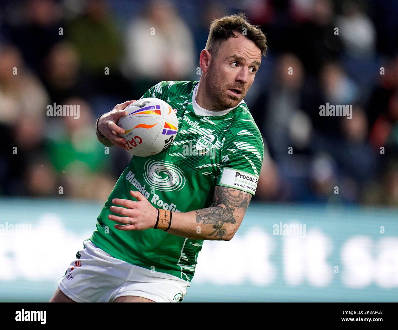 Ireland's Richie Myler during the Rugby League World Cup group C match