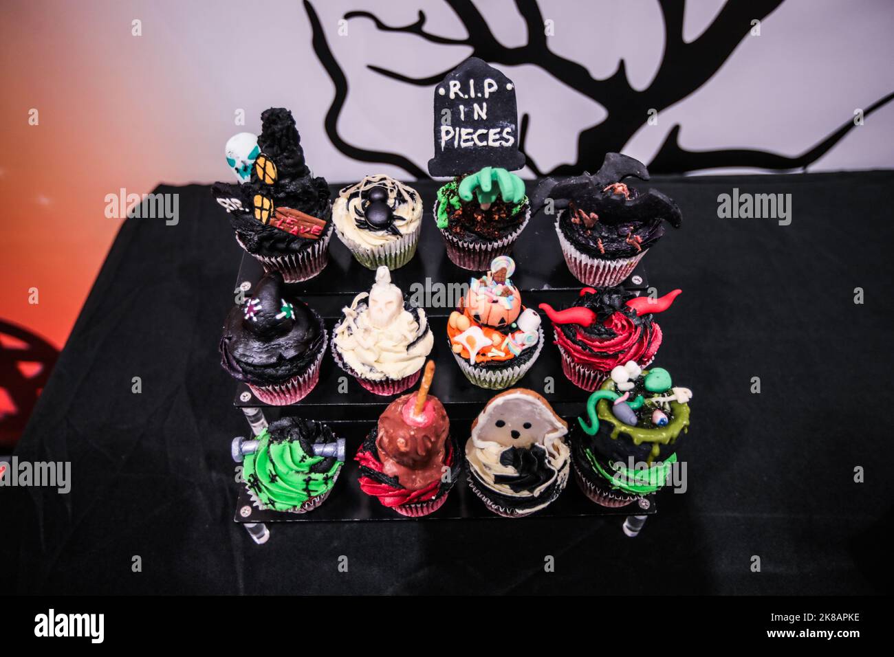 London UK 22 Oct 2022 Halooween was the theme of this year fantasy cakes section st the Cake and