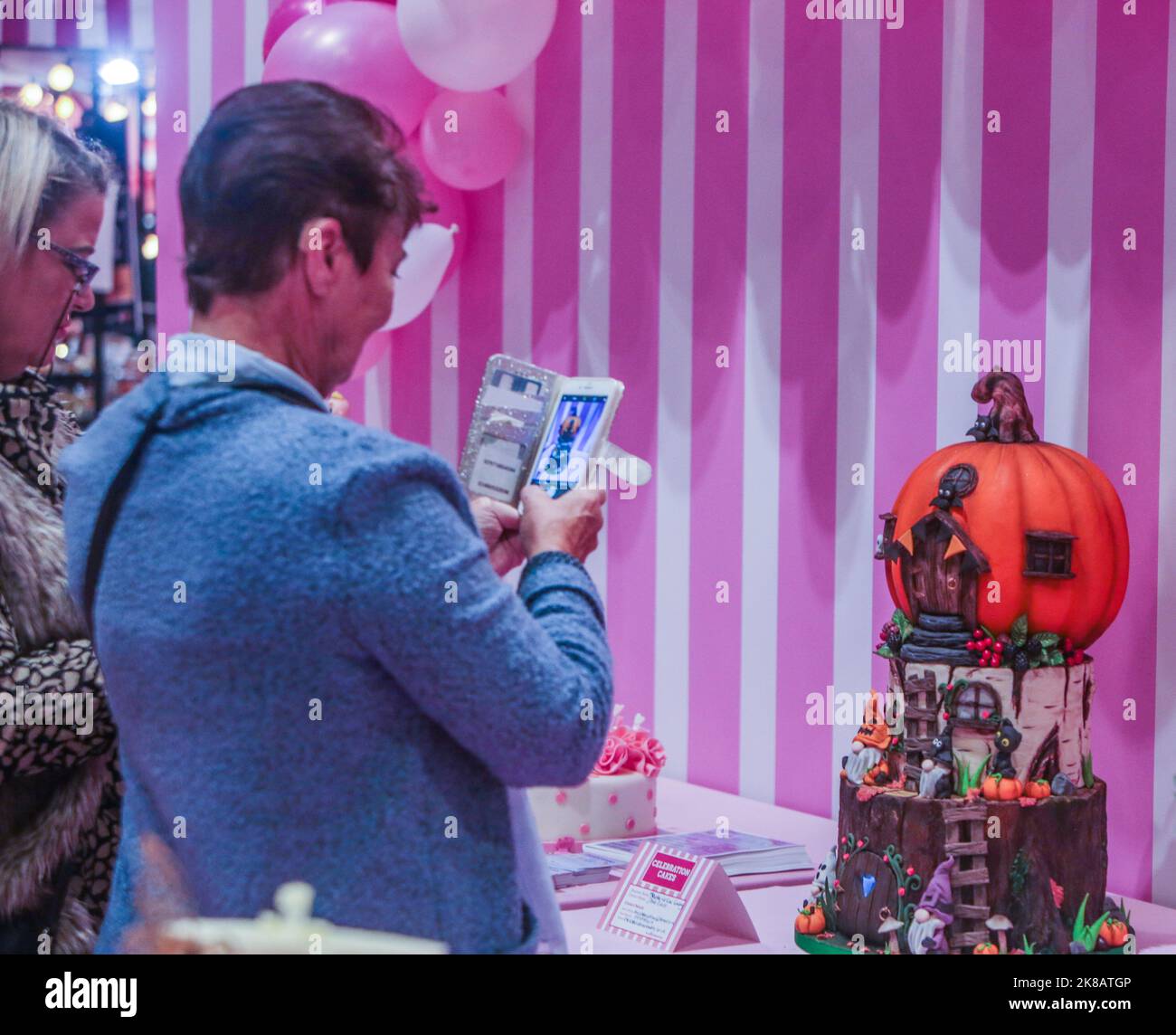 London UK 22 Oct 2022 Halooween was the theme of this year fantasy cakes section st the Cake and