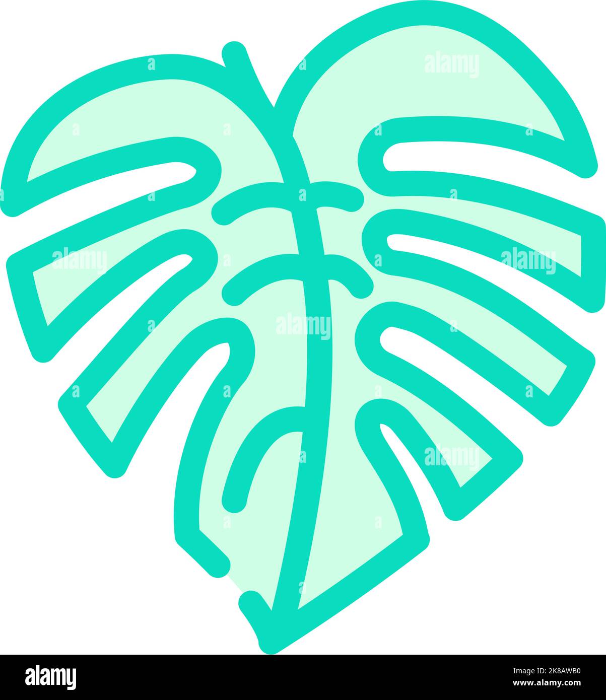 monstera leaf tropical color icon vector illustration Stock Vector ...