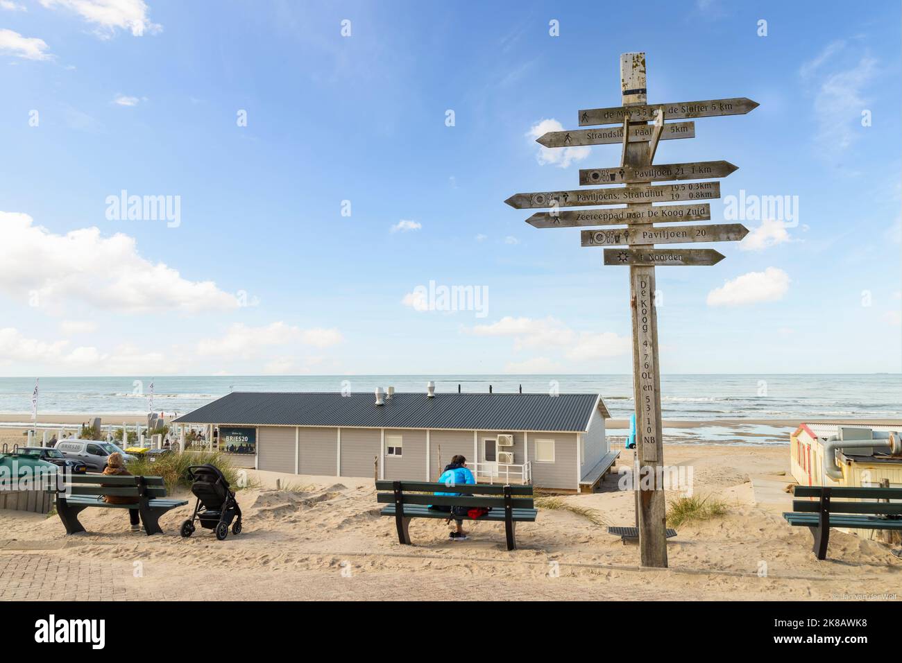 Beach on the Wadden island of Texel near the village De Koog. Stock Photo