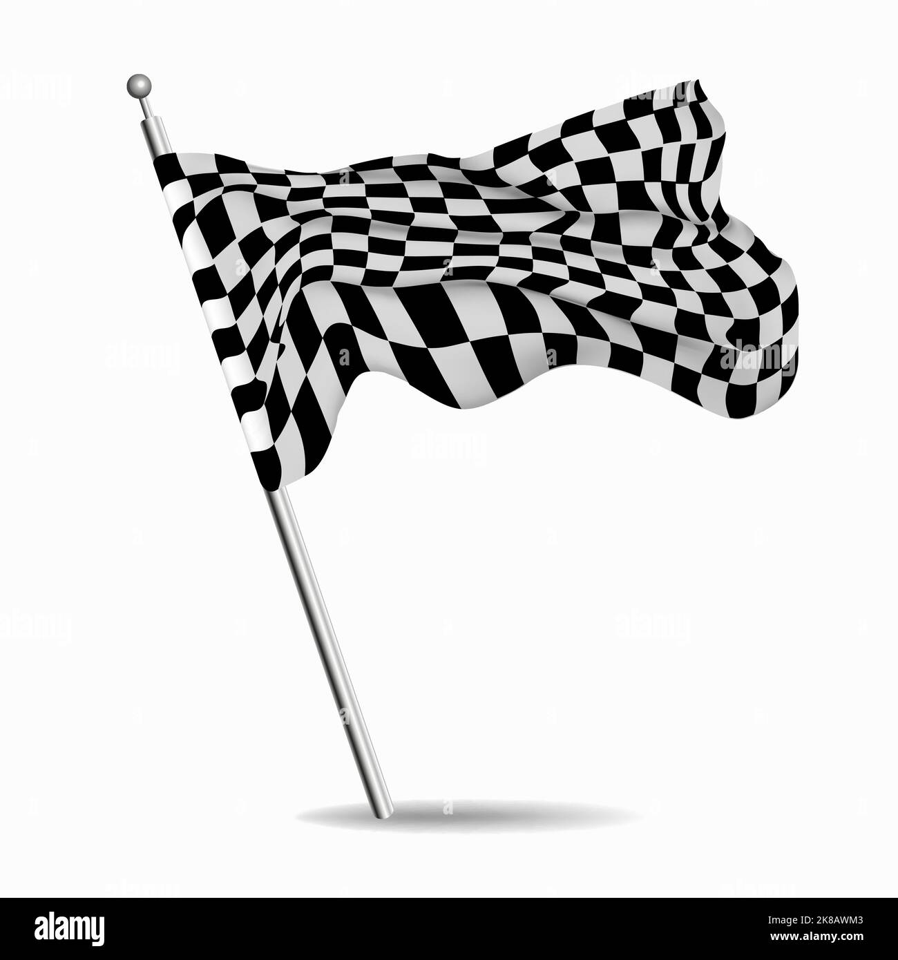 Checkered Flag, old-style vector isolated Stock Vector