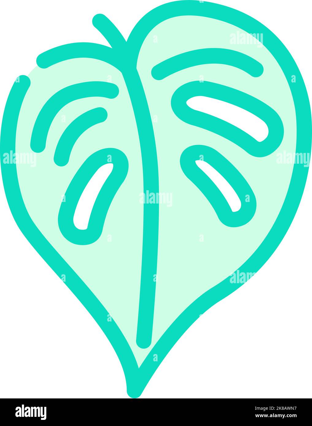 monstera tropical leaf color icon vector illustration Stock Vector ...