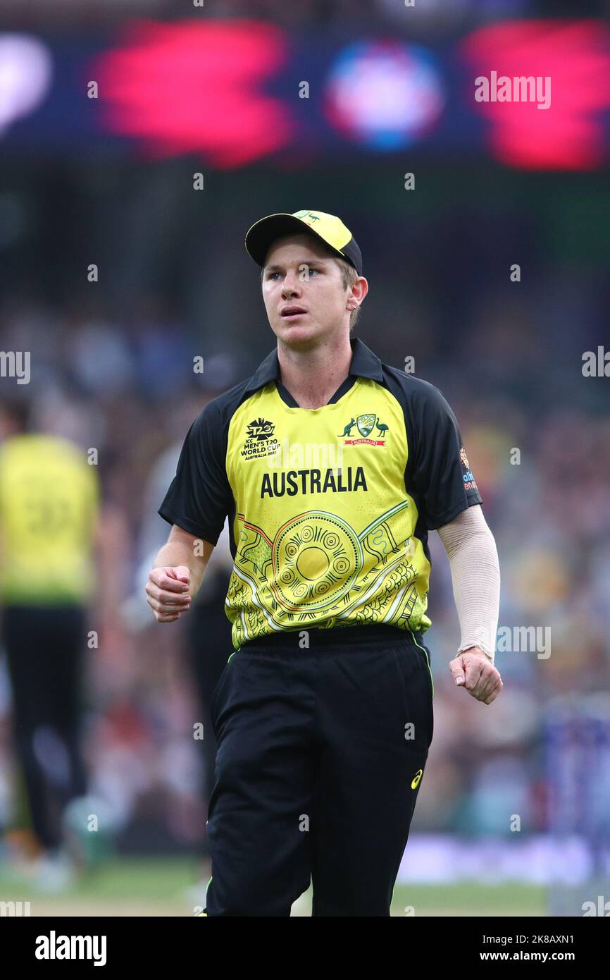 22nd October 2022; SCG, NSW, Australia T20 World Cup Cricket, Australia versus New Zealand Adam Zampa of Australia takes up his position in the outfield Credit Action Plus Sports Images/Alamy Live News