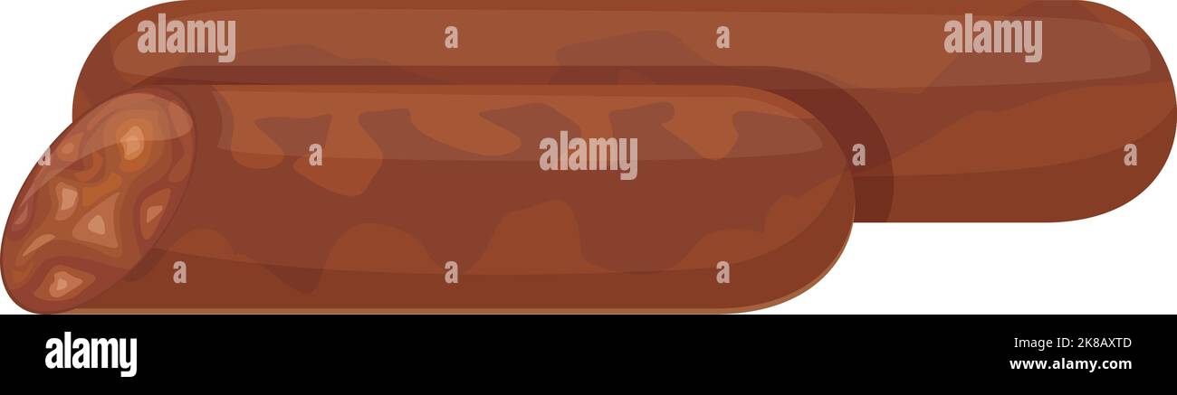 Spanish sausage icon cartoon vector. Cuisine food. Spain tapas Stock Vector