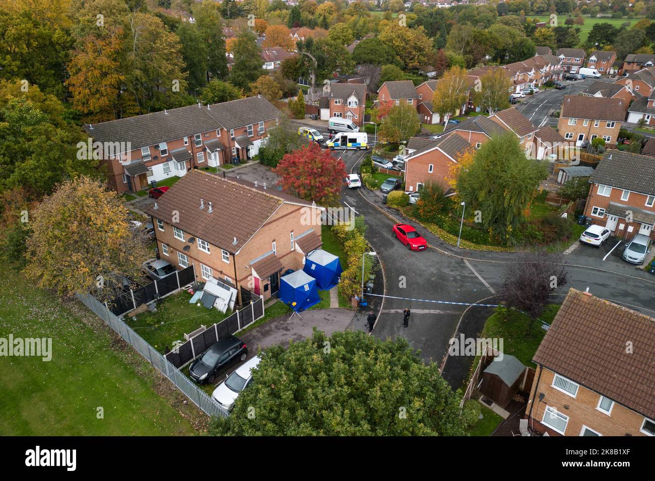 Washington Drive, Birmingham October 22nd 2022 Two police forensic