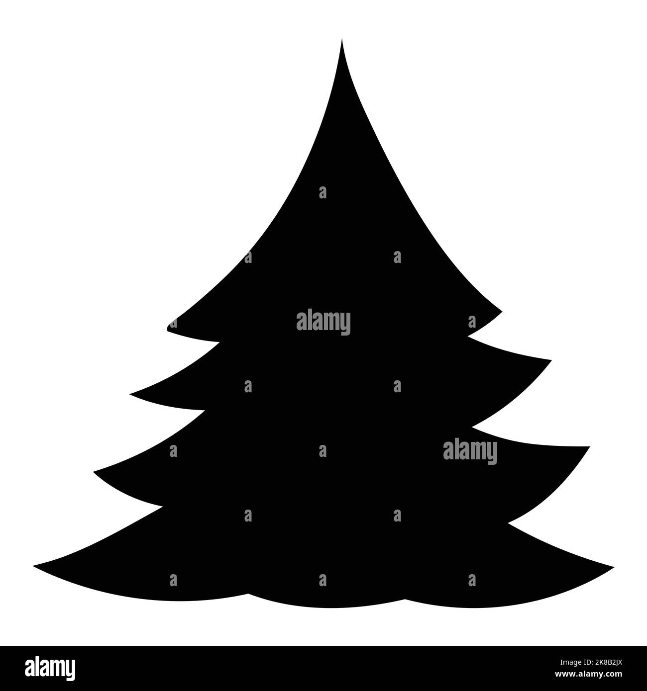 Decorated christmas trees Vector Illustration Stock Vector