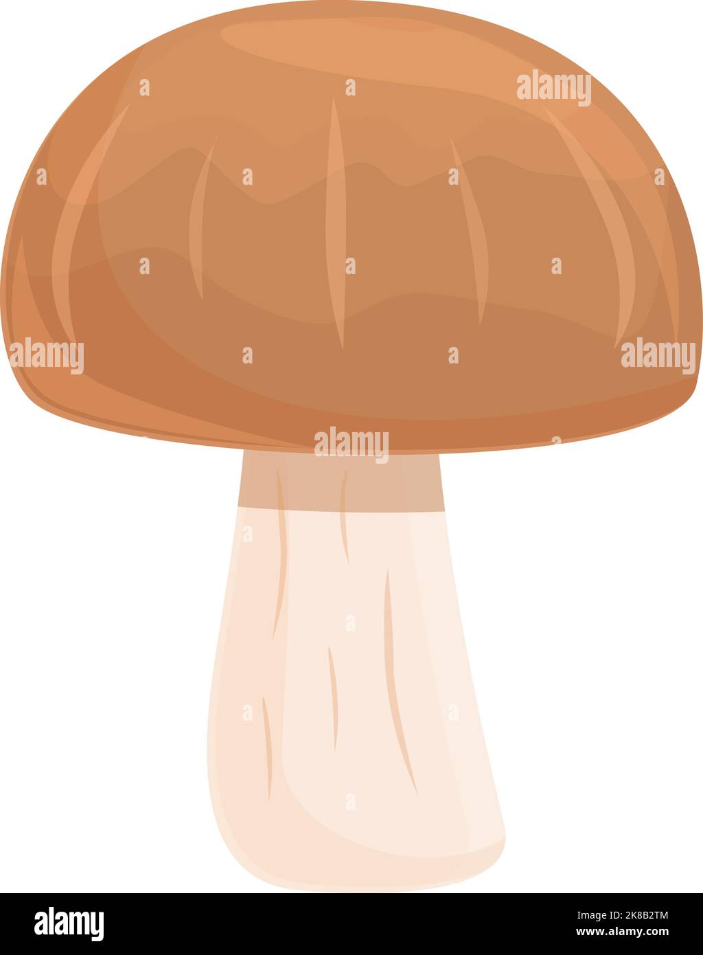 Brown mushroom icon cartoon vector. Shiitake food. Chinese mushroom Stock Vector