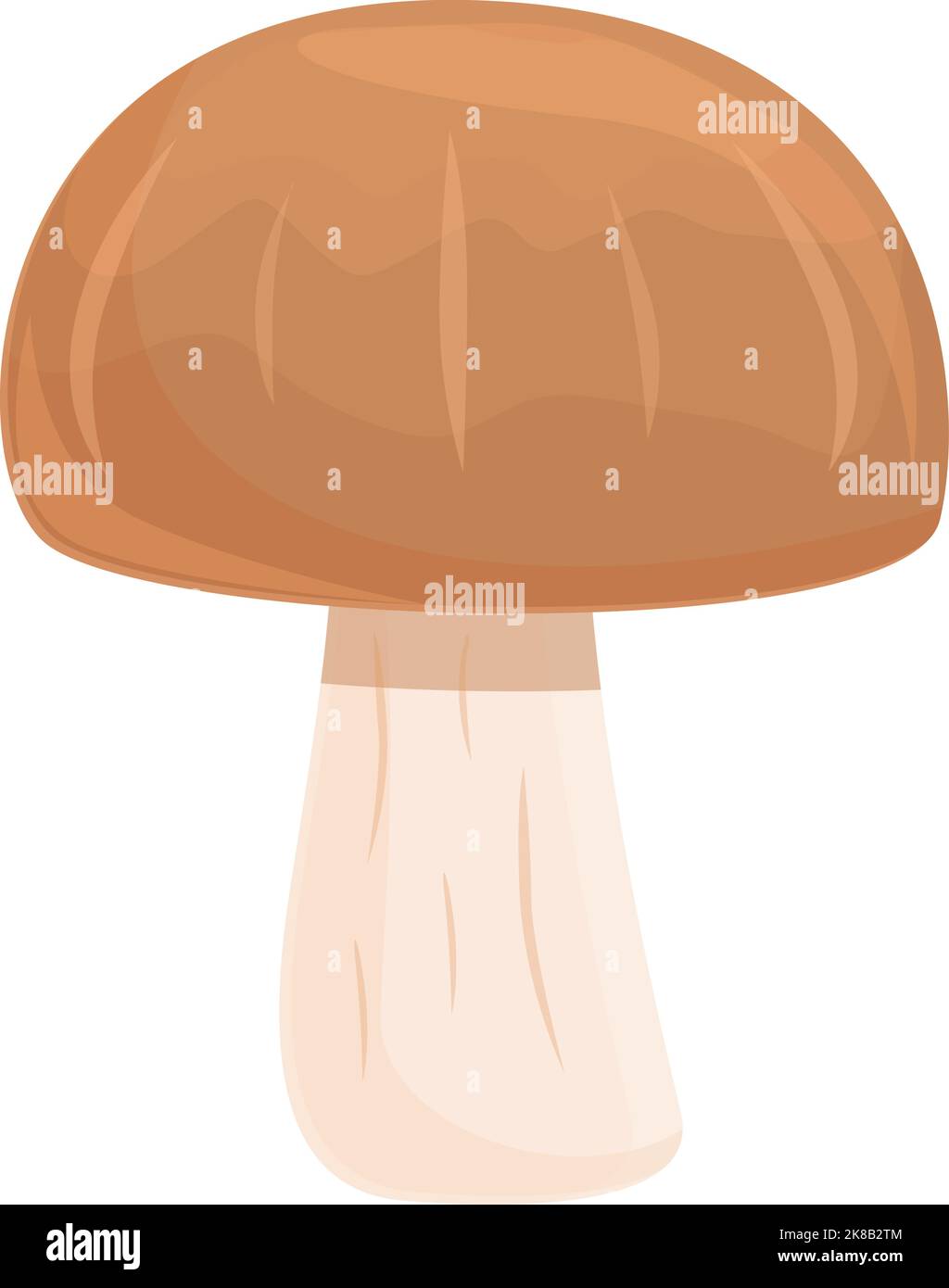 Brown mushroom icon cartoon vector. Shiitake food. Chinese mushroom