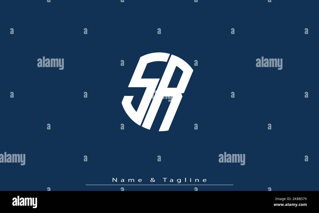 Alphabet letters Initials Monogram logo SR , RS Stock Vector