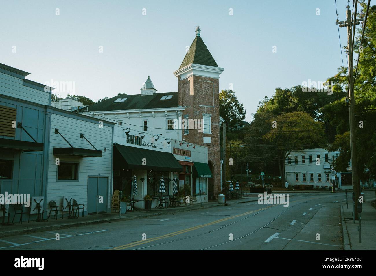 Street scene, Northport, New York Stock Photo Alamy