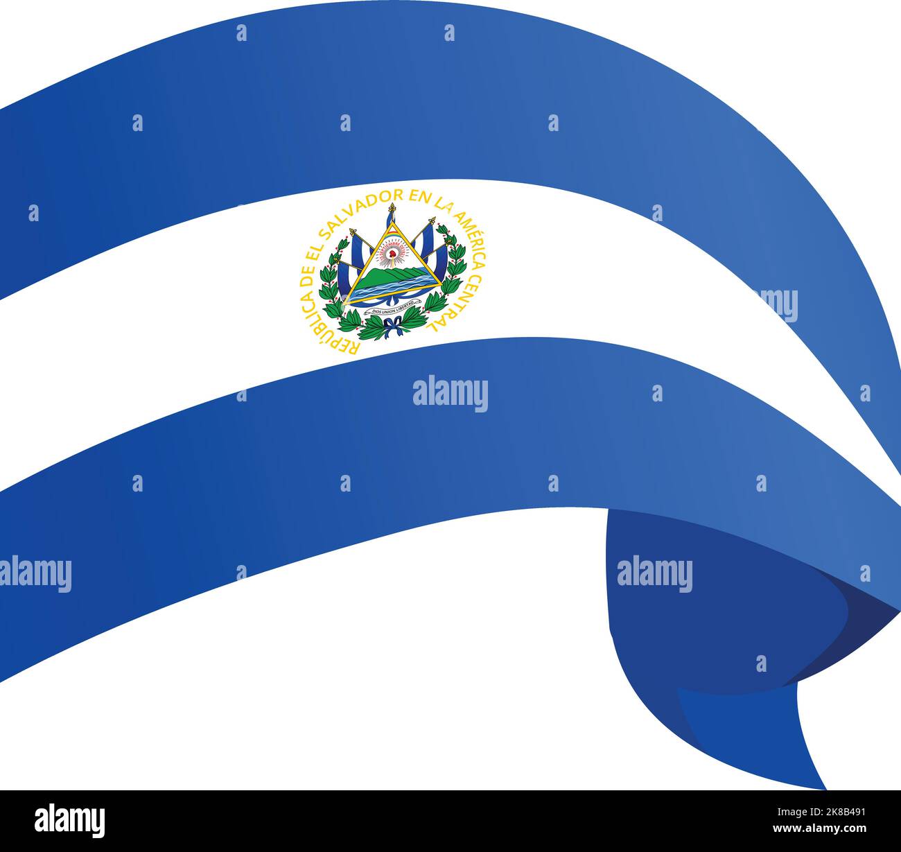 El Salvador flag icon cartoon vector. Round emblem. City national Stock