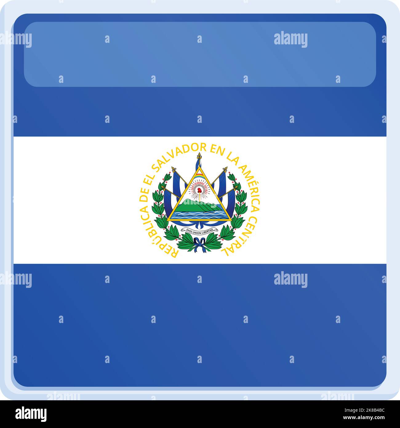 El Salvador seal icon cartoon vector. Day round. National monument