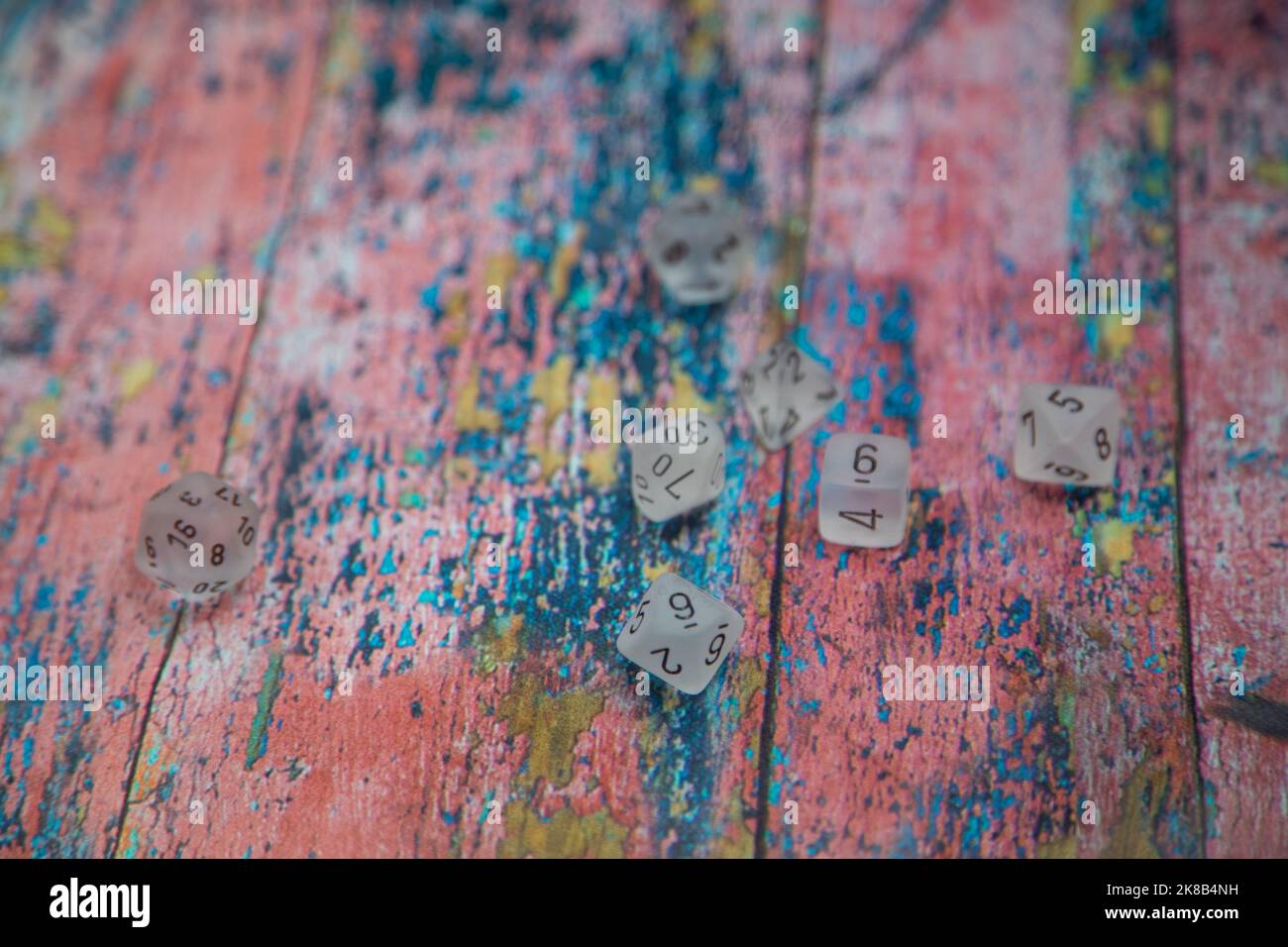 Dice On Colourfull Background Stock Photo