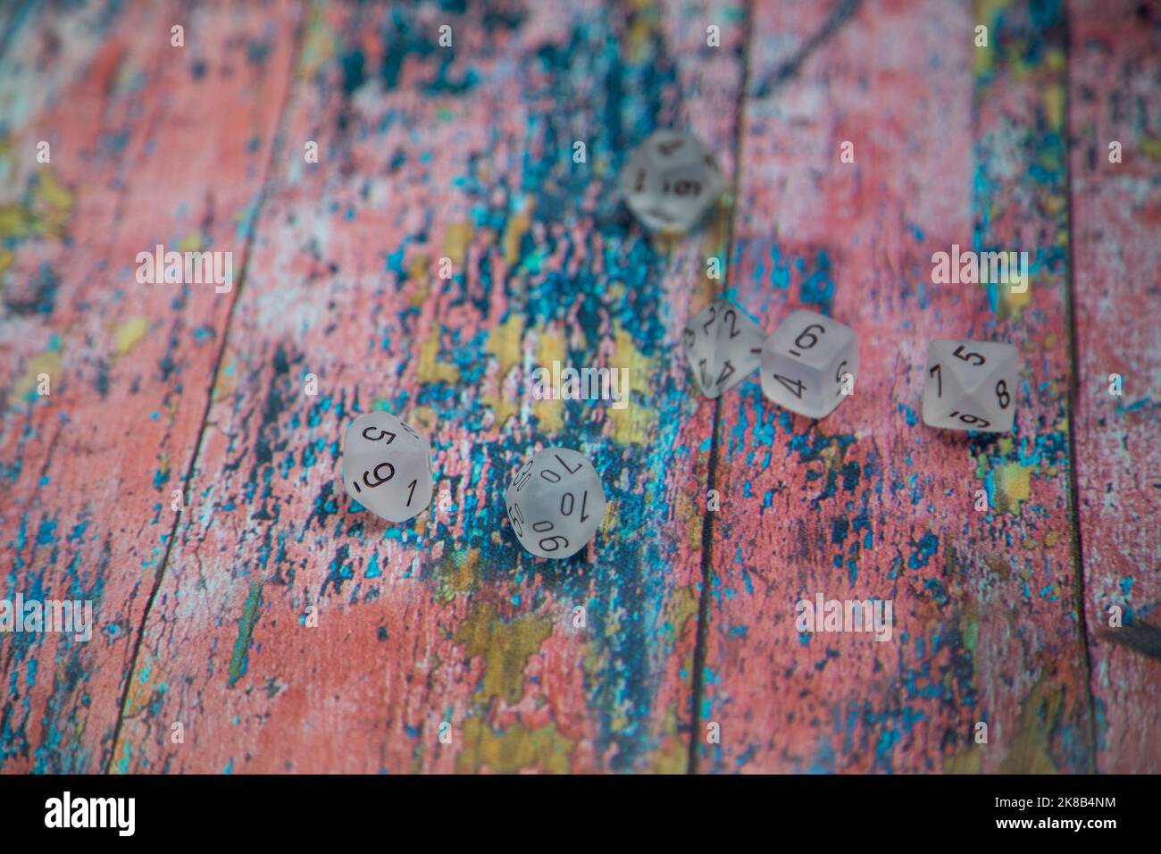 Dice On Colourfull Background Stock Photo