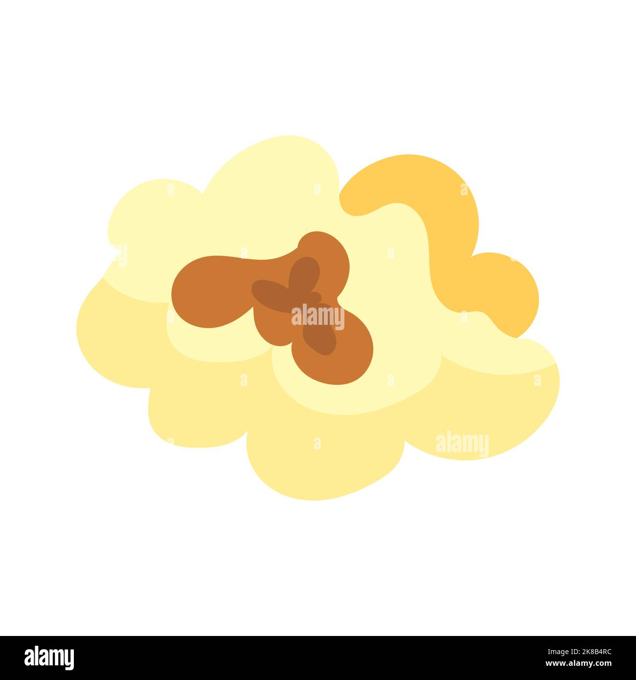 Сartoon kernel popcorn and pop corn snack. Tasty icon grain maize and