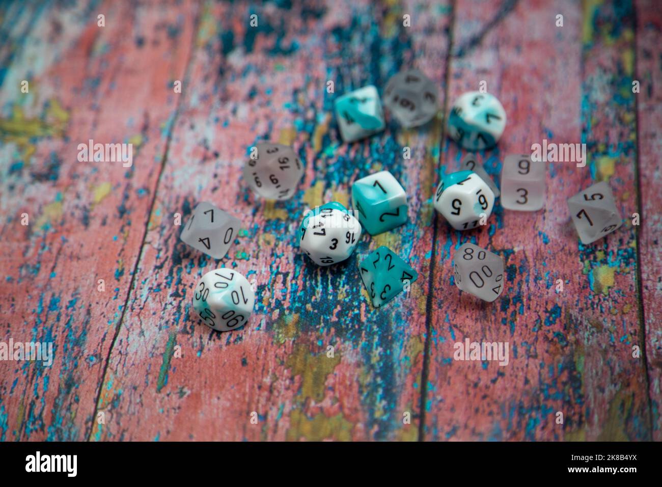 Dice On Colourfull Background Stock Photo