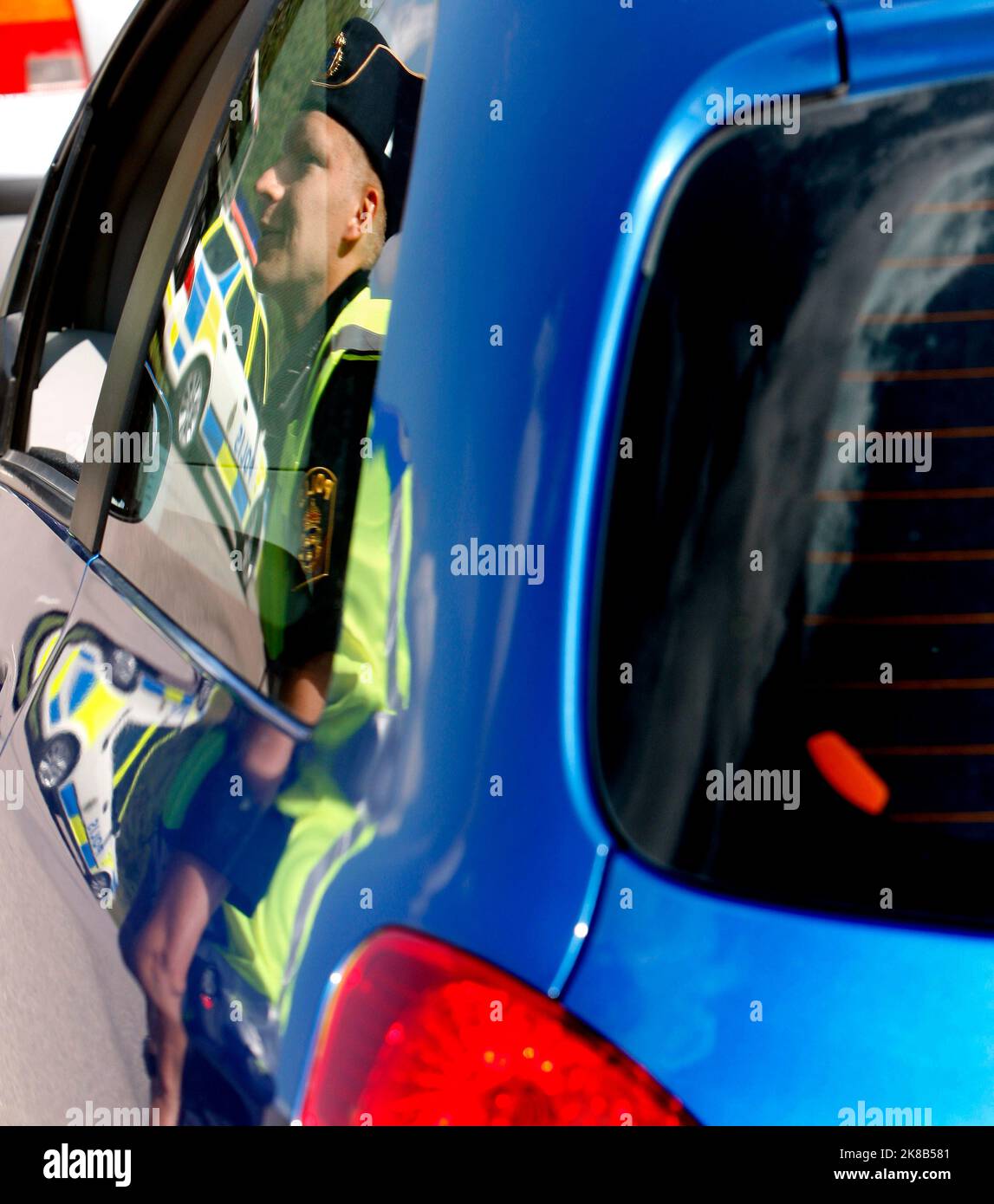 Traffic police, breathalyse Stock Photo Alamy