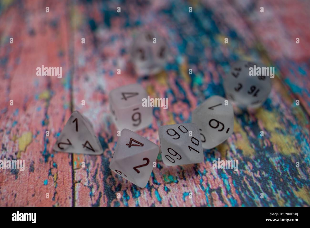 Dice On Colourfull Background Stock Photo