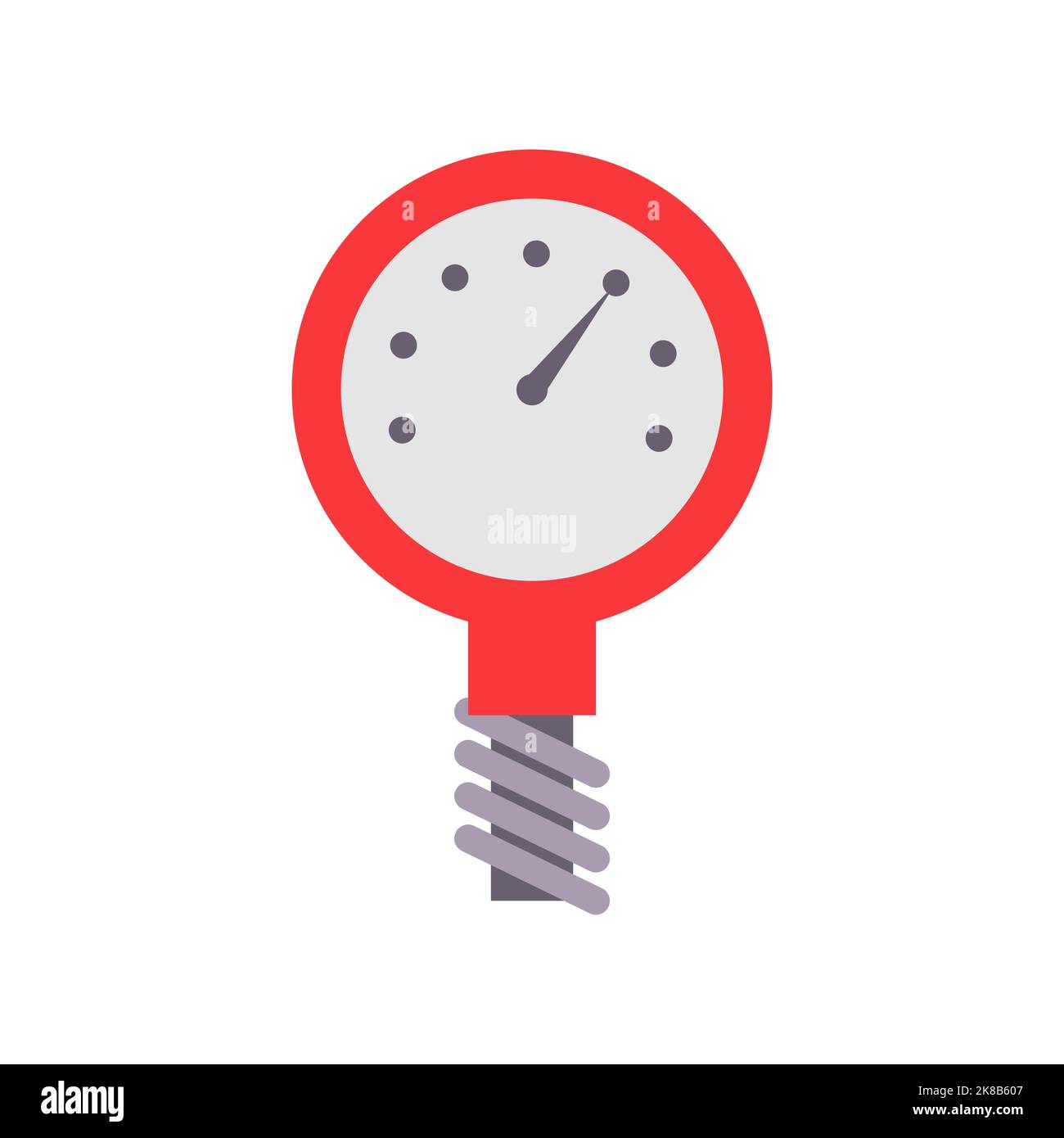 Pressure gauge vector icon measure illustration. Meter power fuel