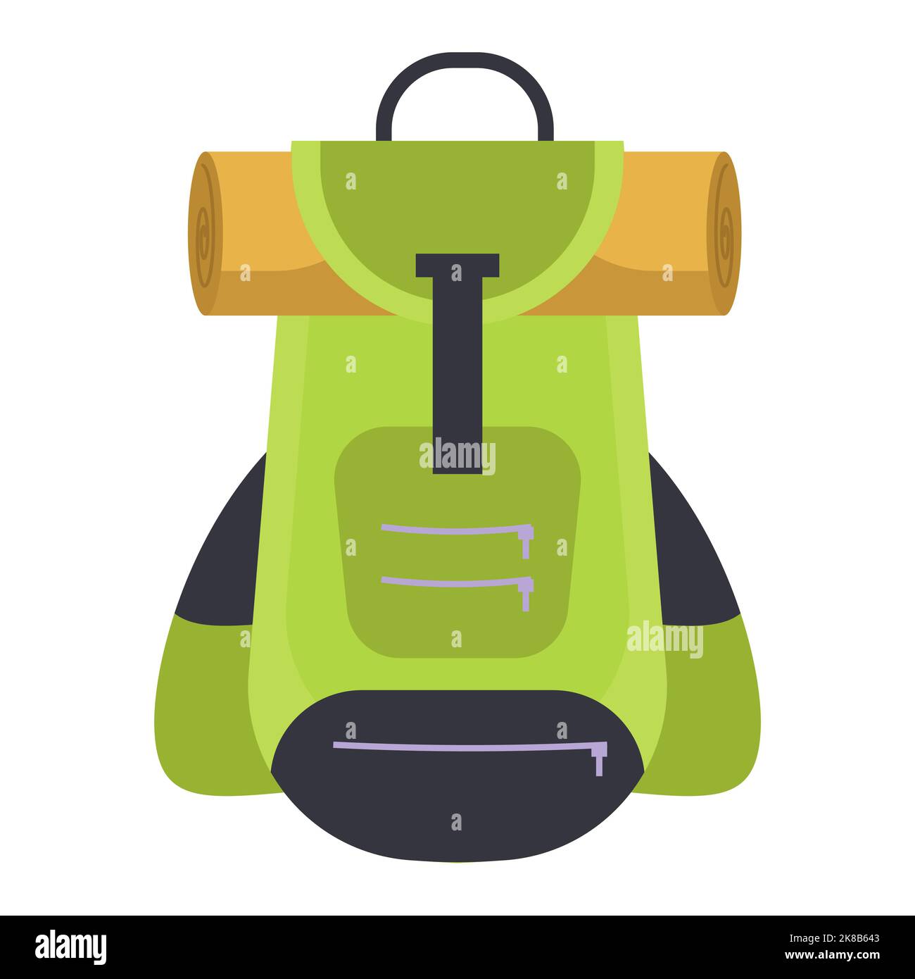 Camping backpack vector illustration icon isolated white background ...
