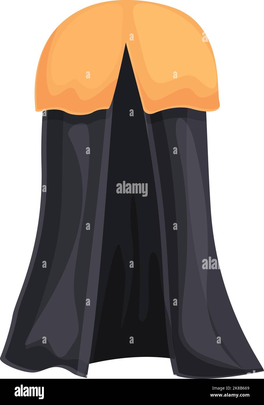 Halloween cloak icon cartoon vector. Cape hero. Magic back Stock Vector