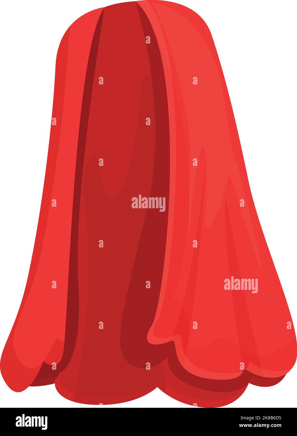 Red hero cloak icon cartoon vector. Super cape. Magic back Stock Vector