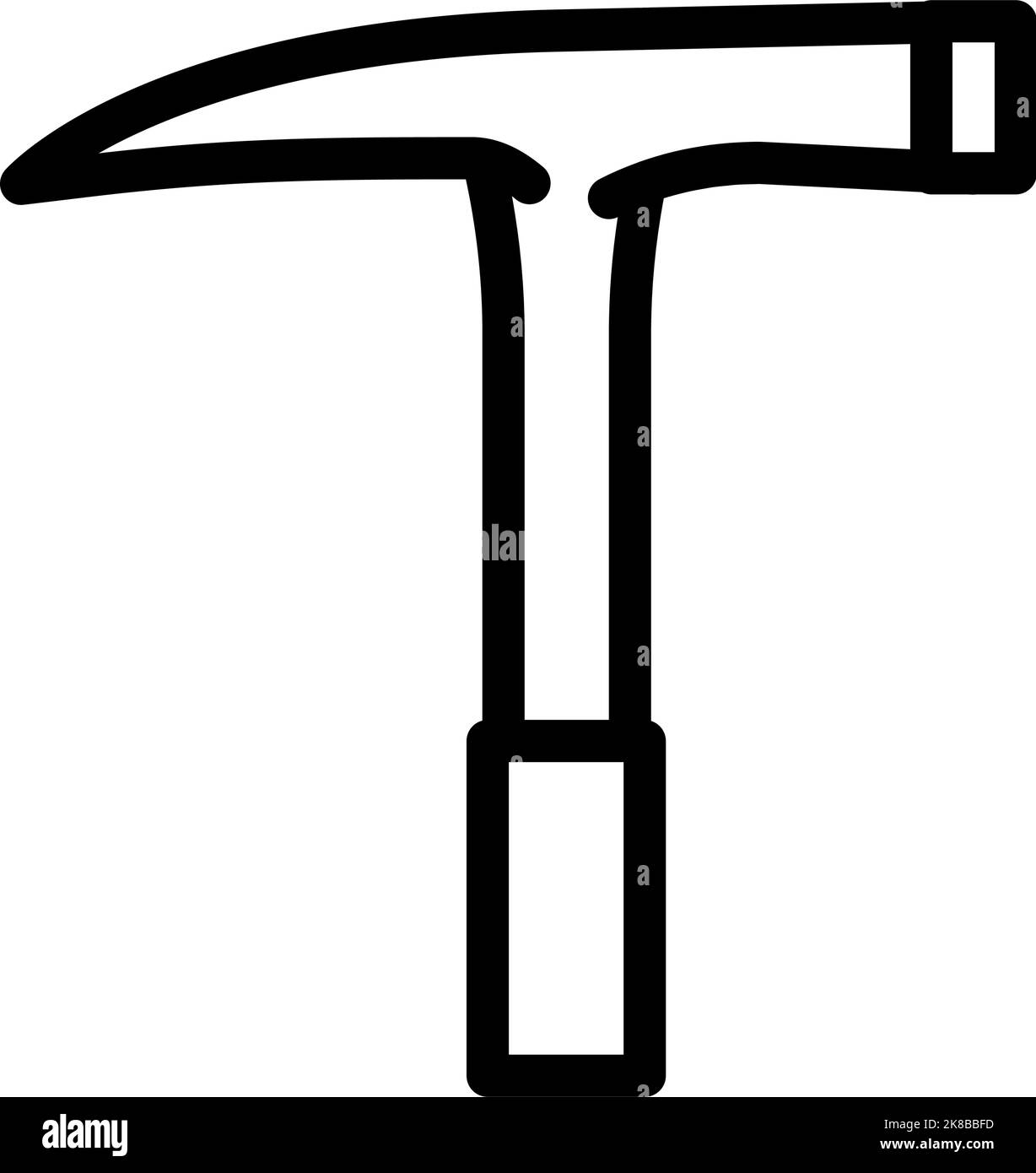 prospectors hammer line icon vector illustration Stock Vector Image ...