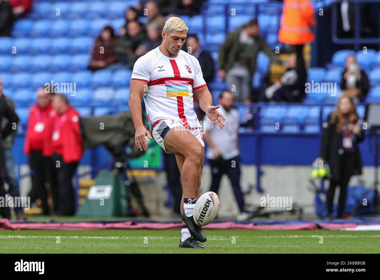 Ryan Hall of England during pre-game warm up before the Rugby League ...
