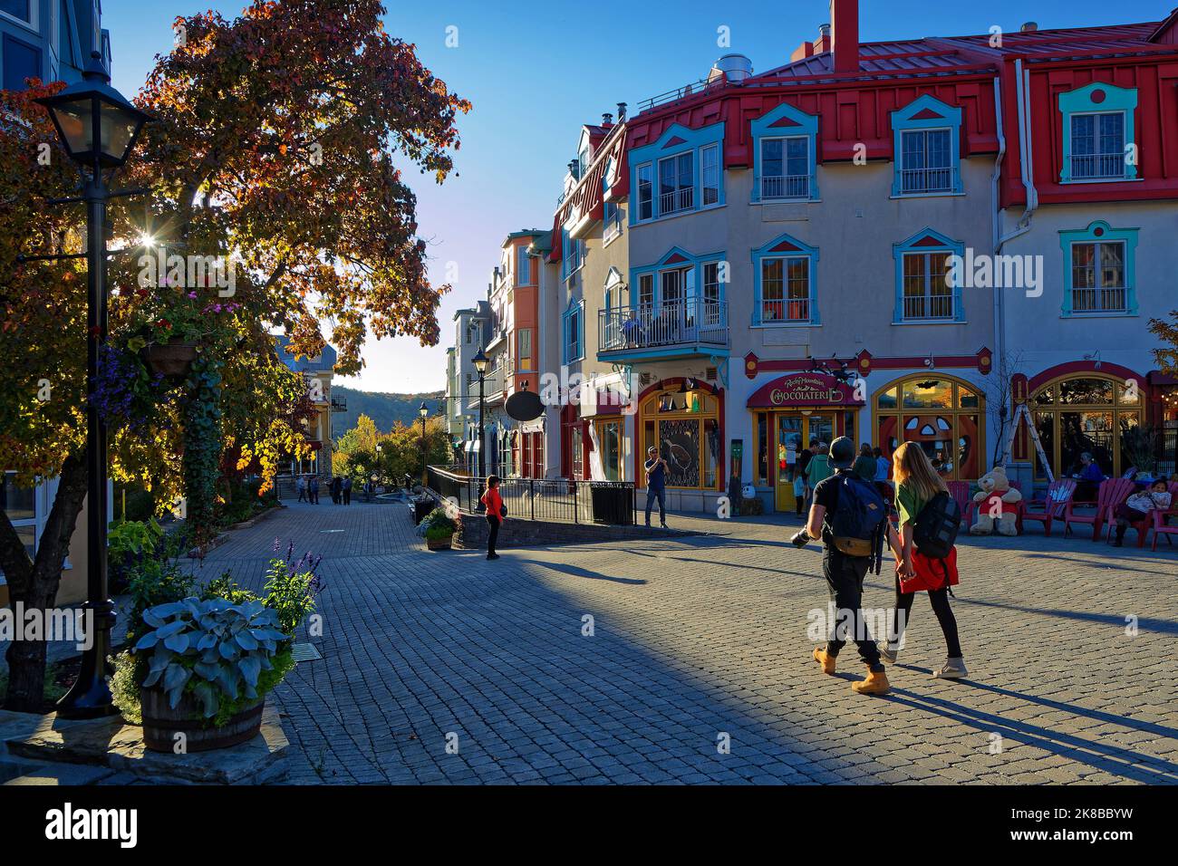 TREMBLANT, CANADA, October 4, 2022 The village during fall season