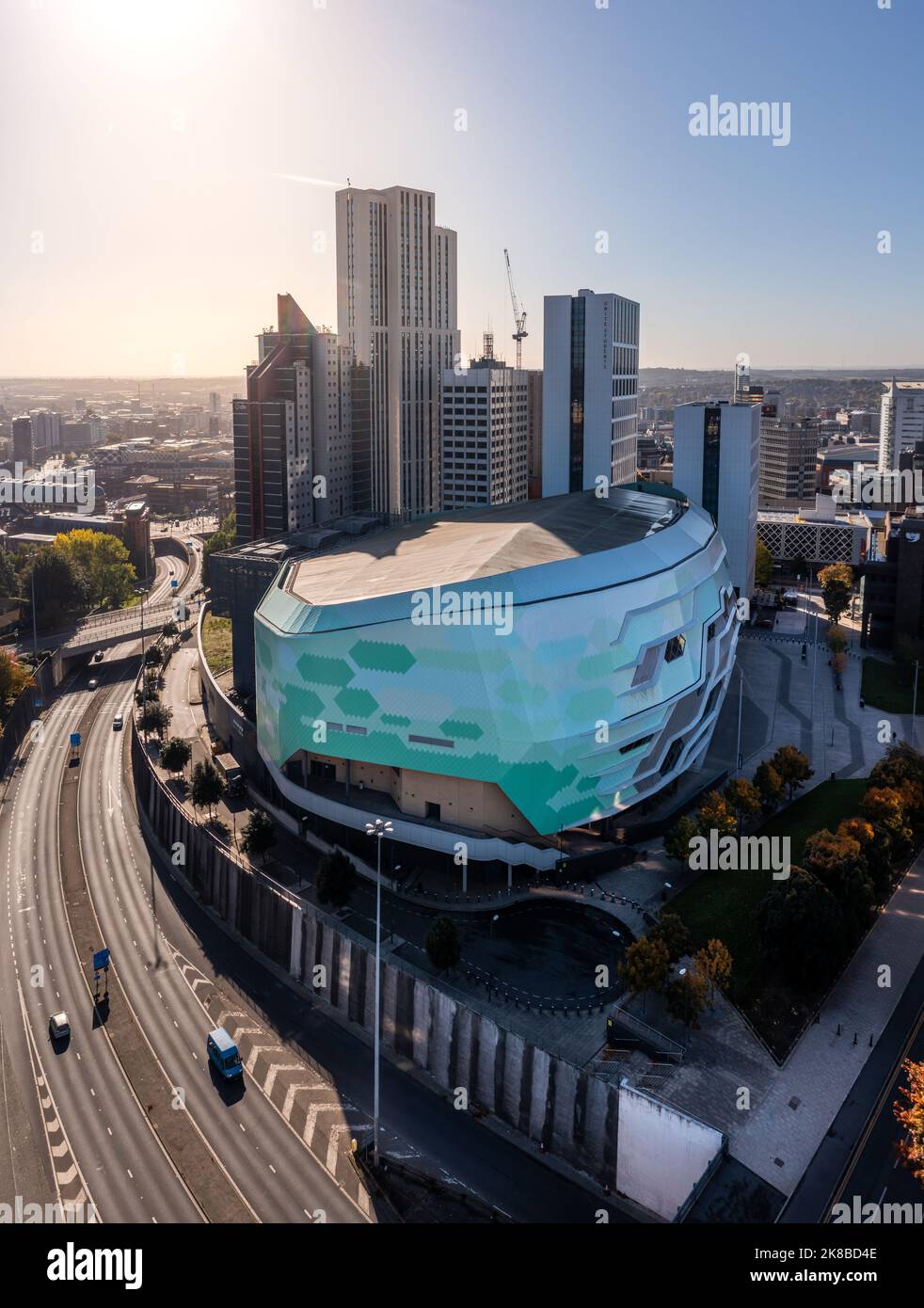 FIRST DIRECT ARENA, LEEDS, UK OCTOBER 13, 2022. An aerial view of The
