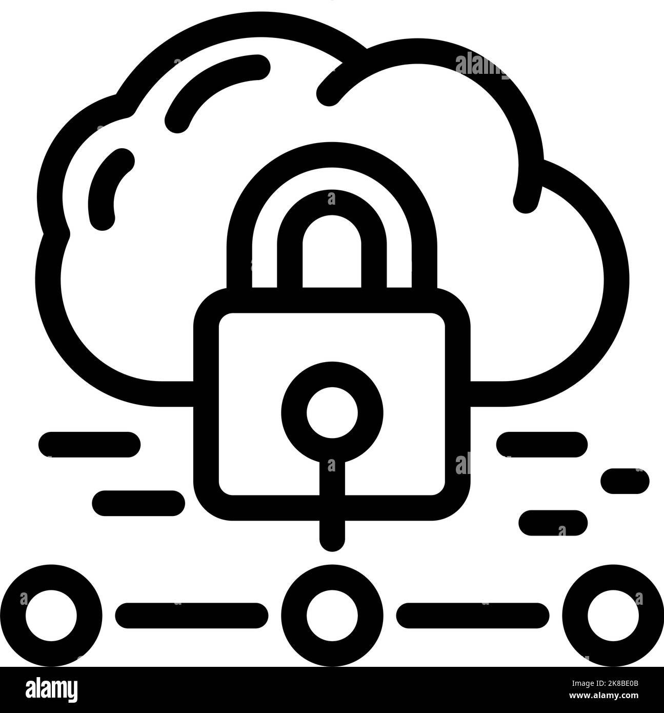 internet padlock line icon vector illustration Stock Vector Image & Art ...