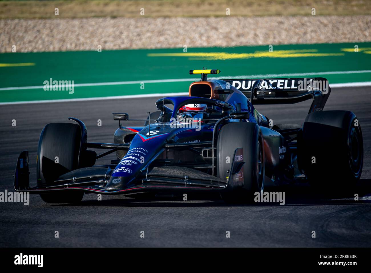 Austin, Texas, United States, 22nd Oct 2022, Nicholas Latifi, from Canada competes for Williams Racing. Practice, round 19 of the 2022 Formula 1 championship. Credit: Michael Potts/Alamy Live News Stock Photo