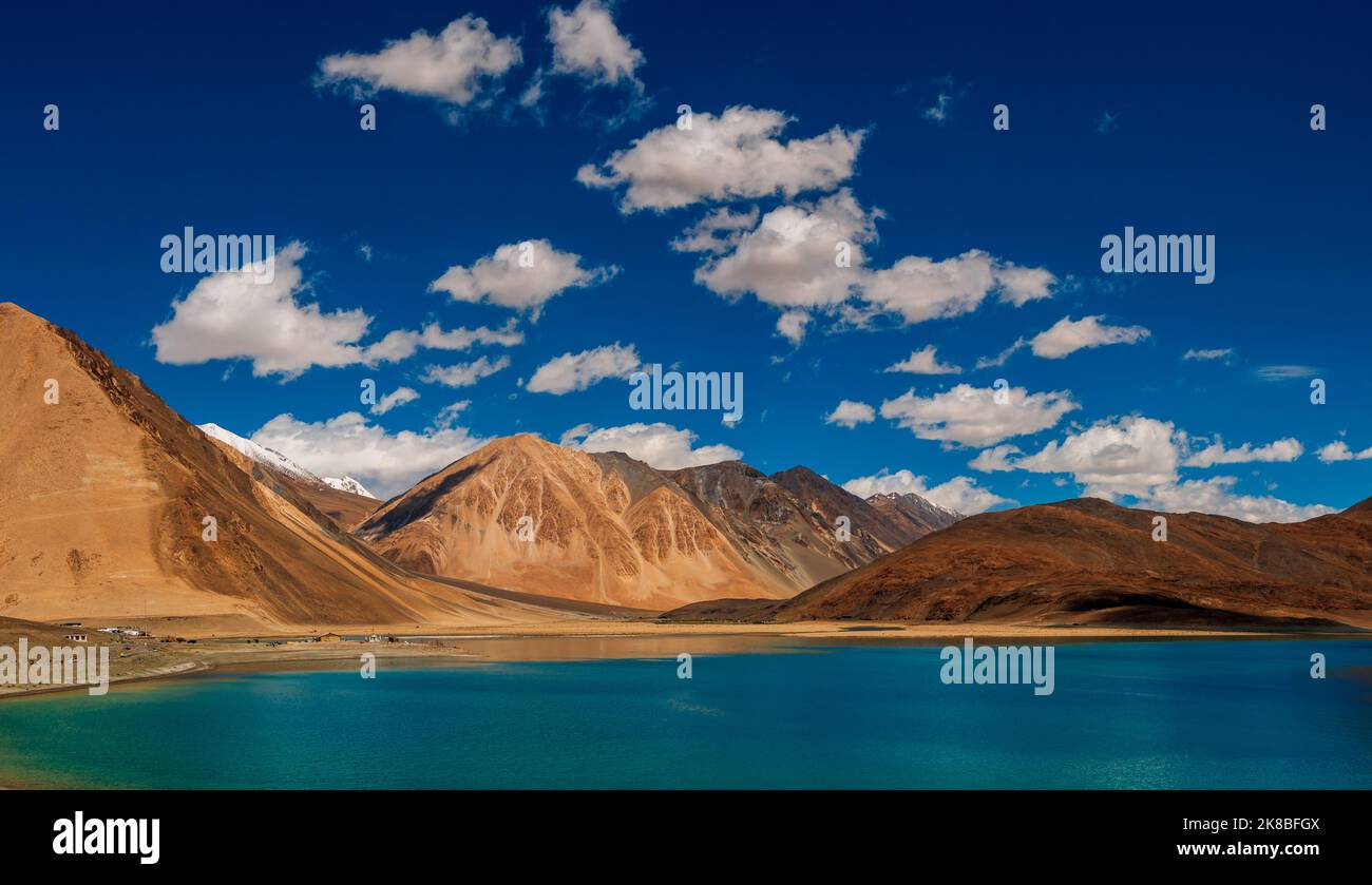 Pangong Lake world’s highest saltwater lake dyed in blue stand in stark