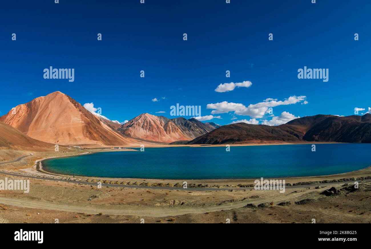 Pangong Lake world’s highest saltwater lake dyed in blue stand in stark