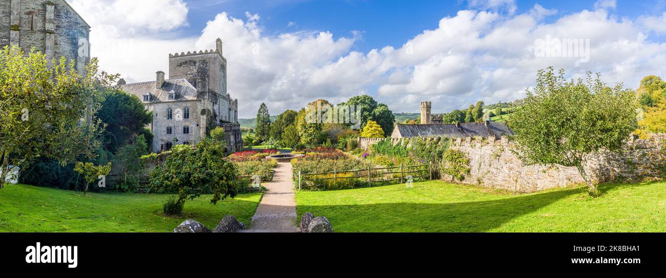 Buckland Abbey, former home of Sir Francis Drake.  Gardens are fabulous in the Autumn Stock Photo