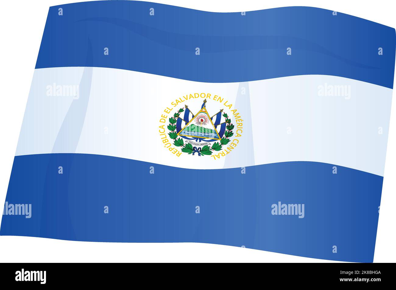 El Salvador flag icon cartoon vector. Emblem republic. National city