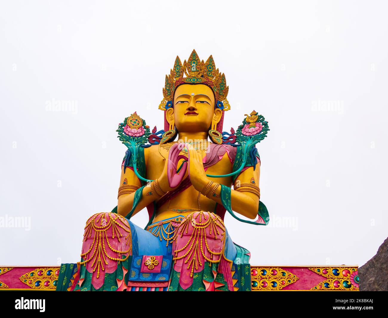 Beautiful Buddha statue at Diskit Monastery, oldest and largest