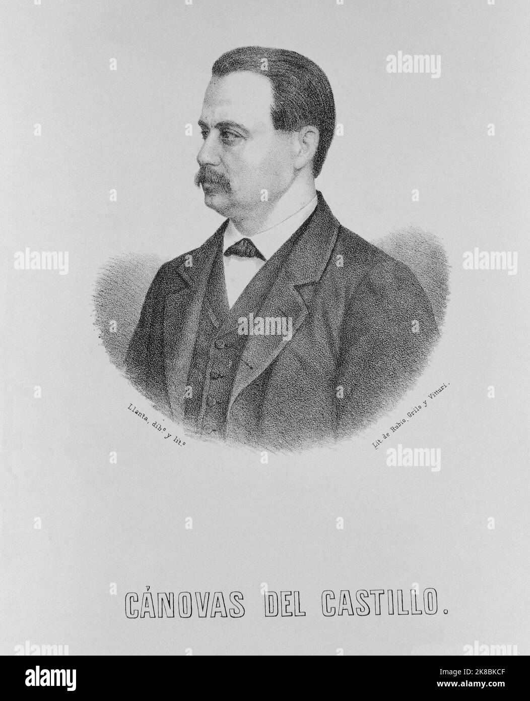 ANTONIO CANOVAS DEL CASTILLO (1828/1897) - PRESIDENTE DEL GOBIERNO. Stock Photo