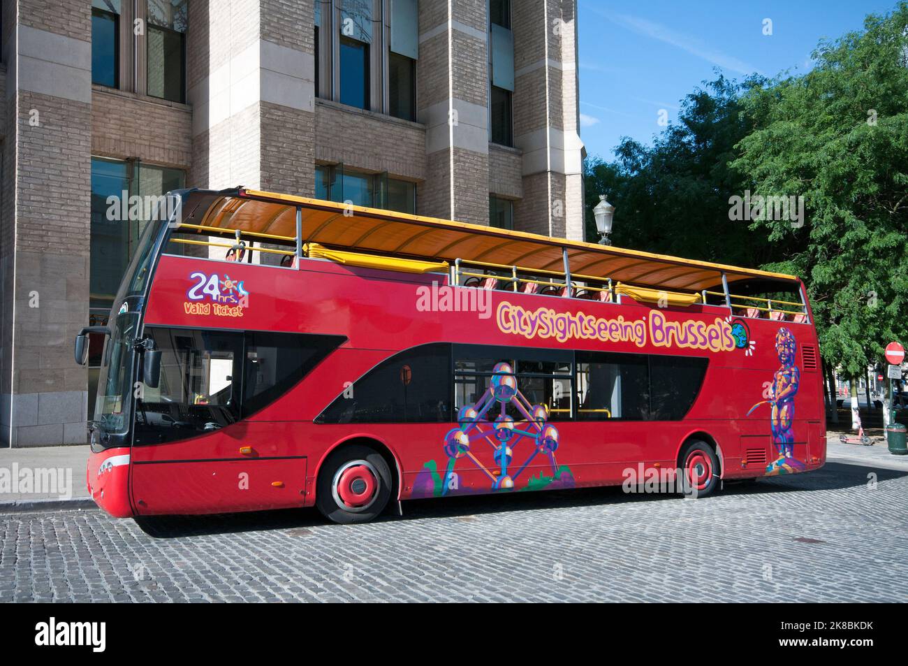 City Sightseeing Brussels tourist bus (hop-on, hop-off) in Brussels, Belgium Stock Photo