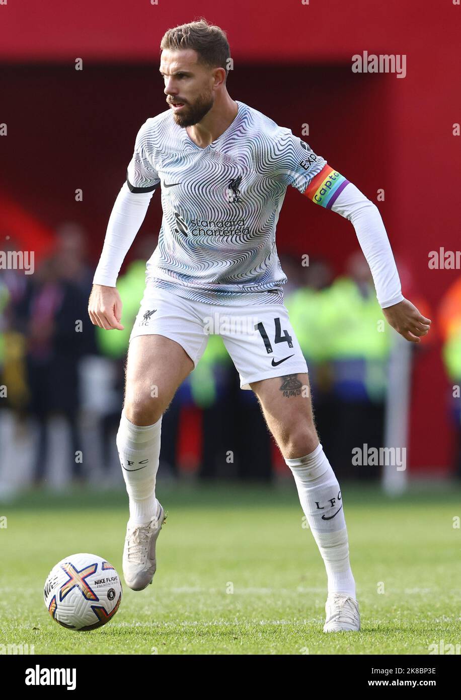 Nottingham, UK. 22nd Oct, 2022. Jordan Henderson of Liverpool during the Premier League match at the City Ground, Nottingham. Picture credit should read: Darren Staples/Sportimage Credit: Sportimage/Alamy Live News Stock Photo