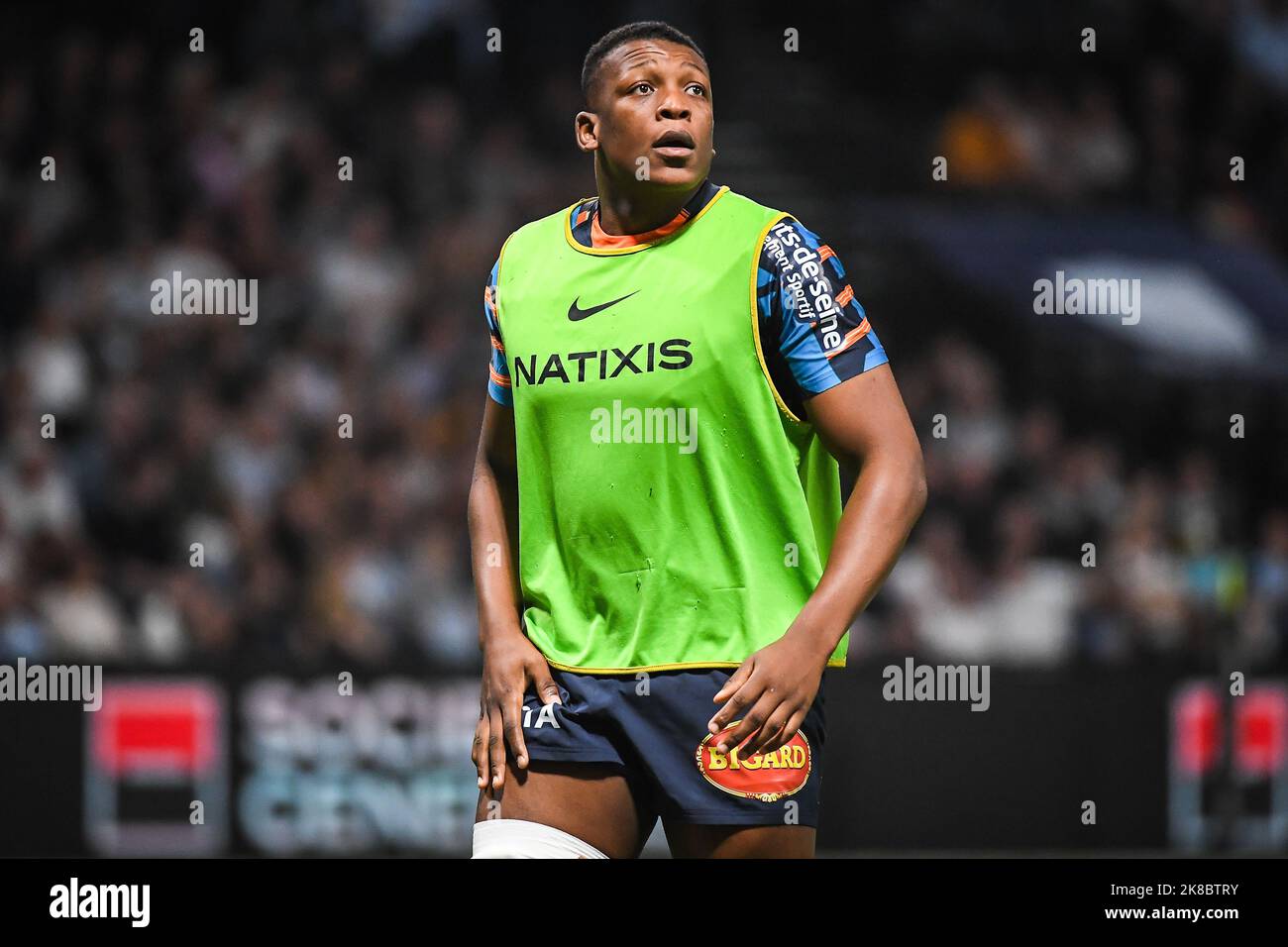 Nanterre, France, France. 22nd Oct, 2022. Cameron WOKI of Racing 92 during  the TOP 14 match between Racing 92 and Montpellier Herault Rugby at Paris  La Defense Arena on October 22, 2022