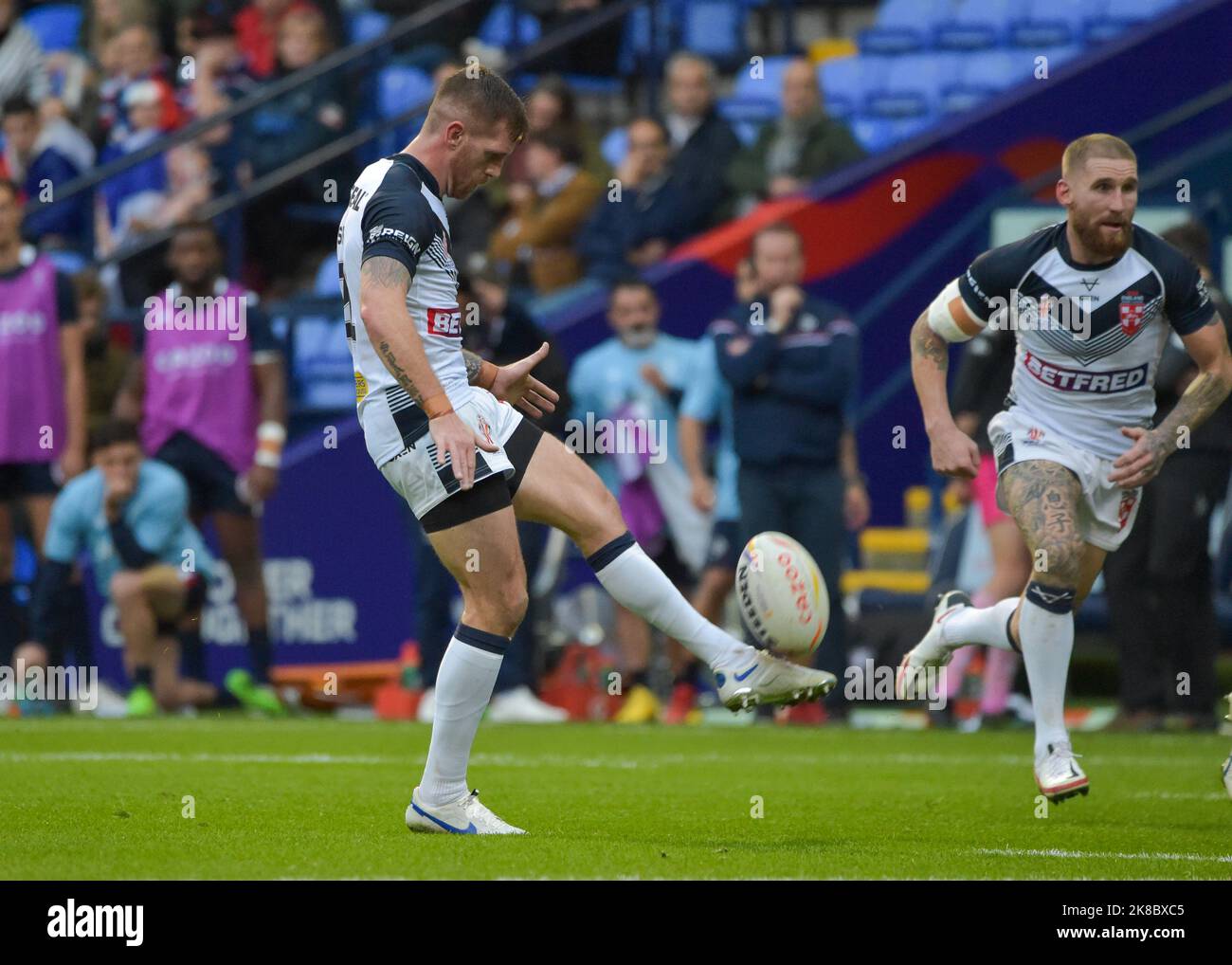Bolton, , UK on October 22, 2022. England V France Rugby League World