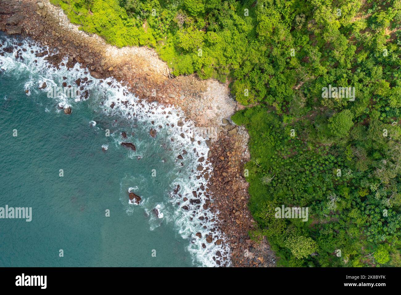 Taboga Island Aerial View. Tropical island located in the Pacific near Panama City,Panama. Stock Photo